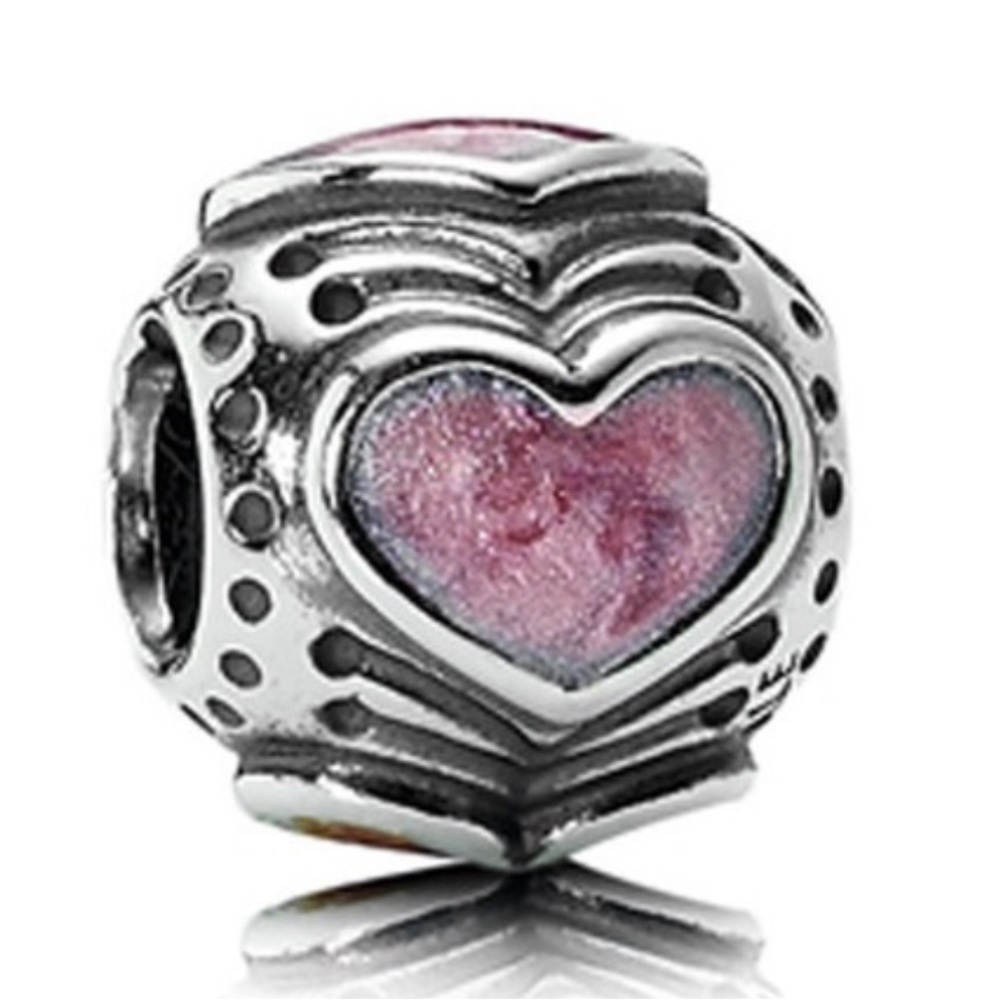 Authentic Pandora Pink Heart Charm